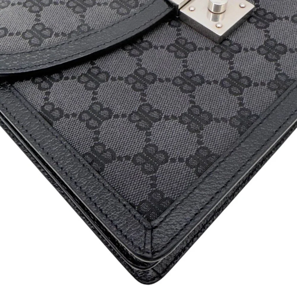 Gucci  X BALENCIAGA The Hacker Project BB Supreme Monogram Canvas Shoulder Bag - Picture 4 of 11